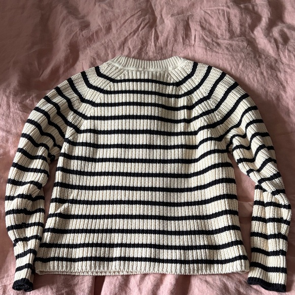 Alex Mill Cream and Black Striped Crewneck Sweater (Amalie) - Picture 5 of 5